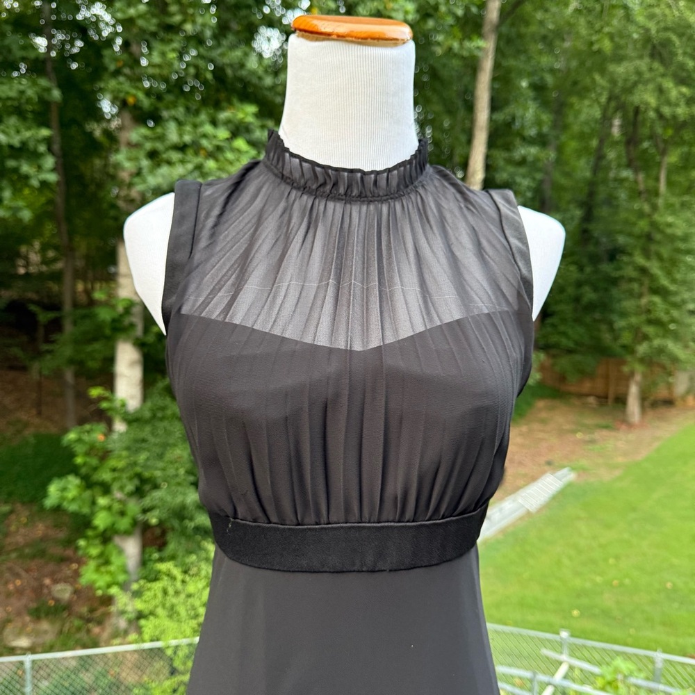 Ted Baker Byanna Ruffle Round Neck Maxi Long Dress in Black size 4 - Picture 4 of 16